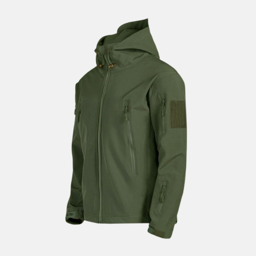 Stretch Relaxed Fit Adjustable Hood Jacket