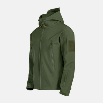 Stretch Relaxed Fit Adjustable Hood Jacket