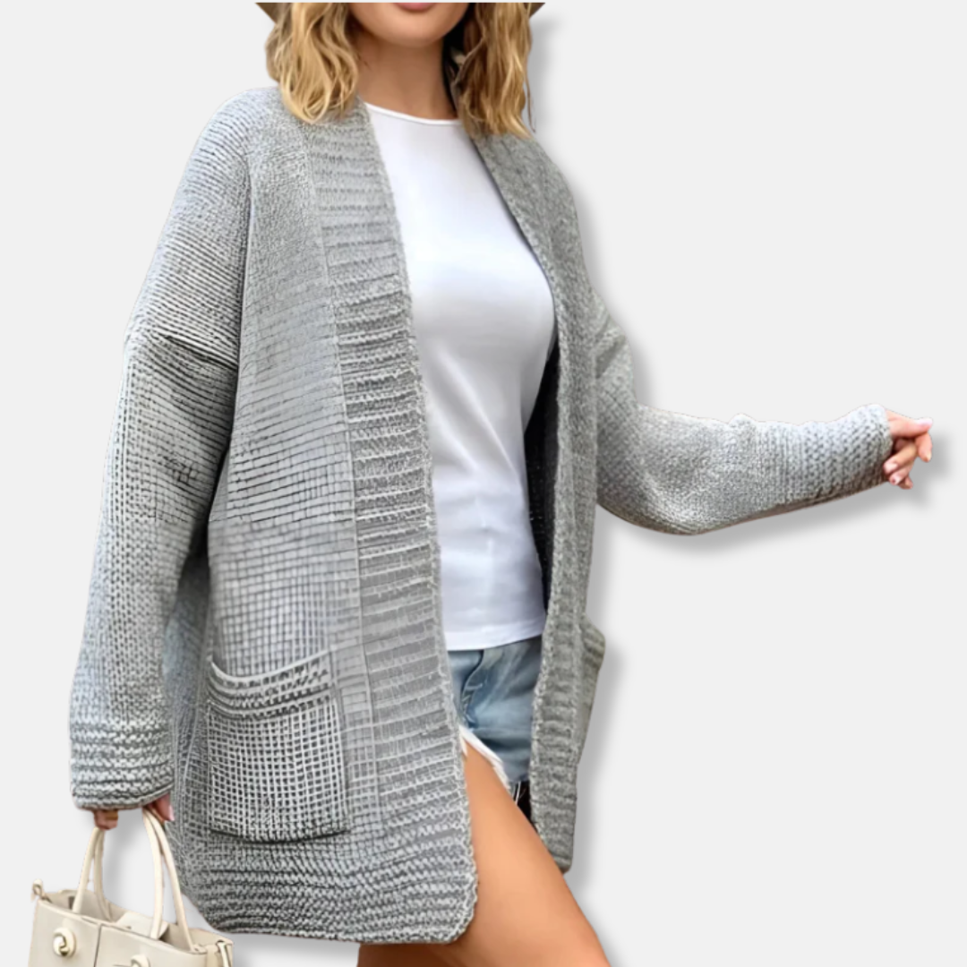 Oversized Long-Line Knit Cardigan
