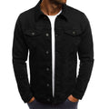 Men's Denim Jacket – Regular Fit – Button Closure – Chest Pockets – Structured Seams