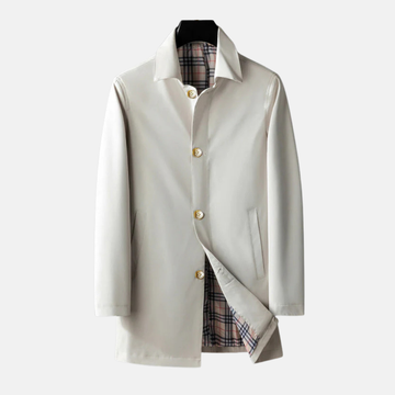 Wool Blend Tailored Fit Lined Coat