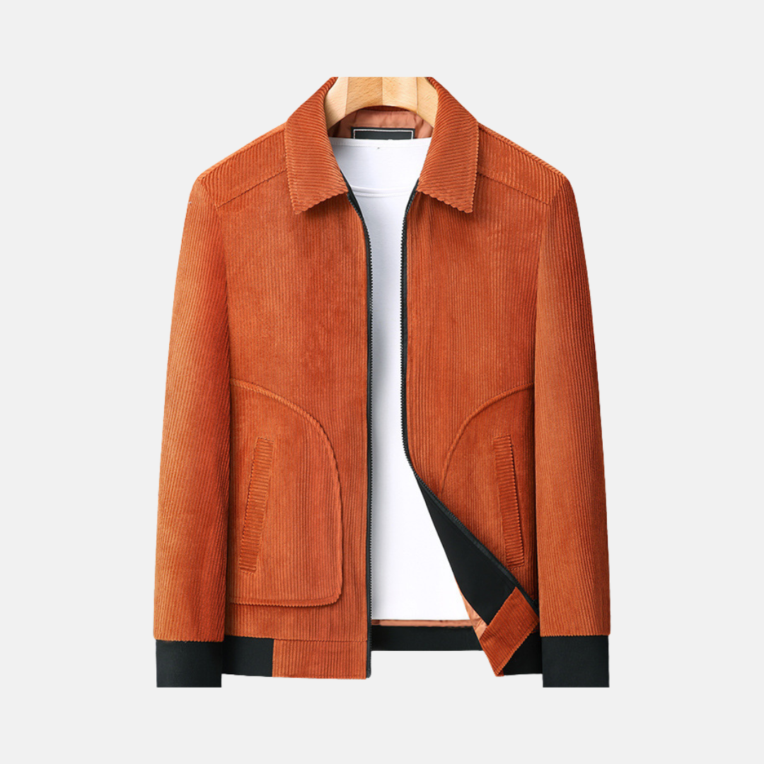 Corduroy Loose Fit Hip-Length Jacket