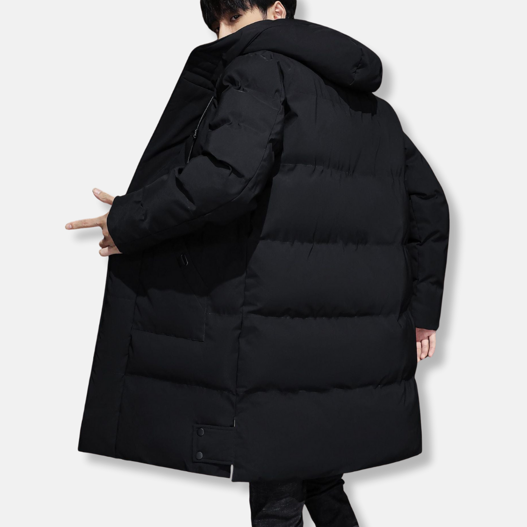Padded Hooded Mid-Thigh Coat