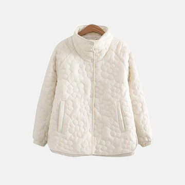 Quilted Relaxed Fit Stand Collar Jacket