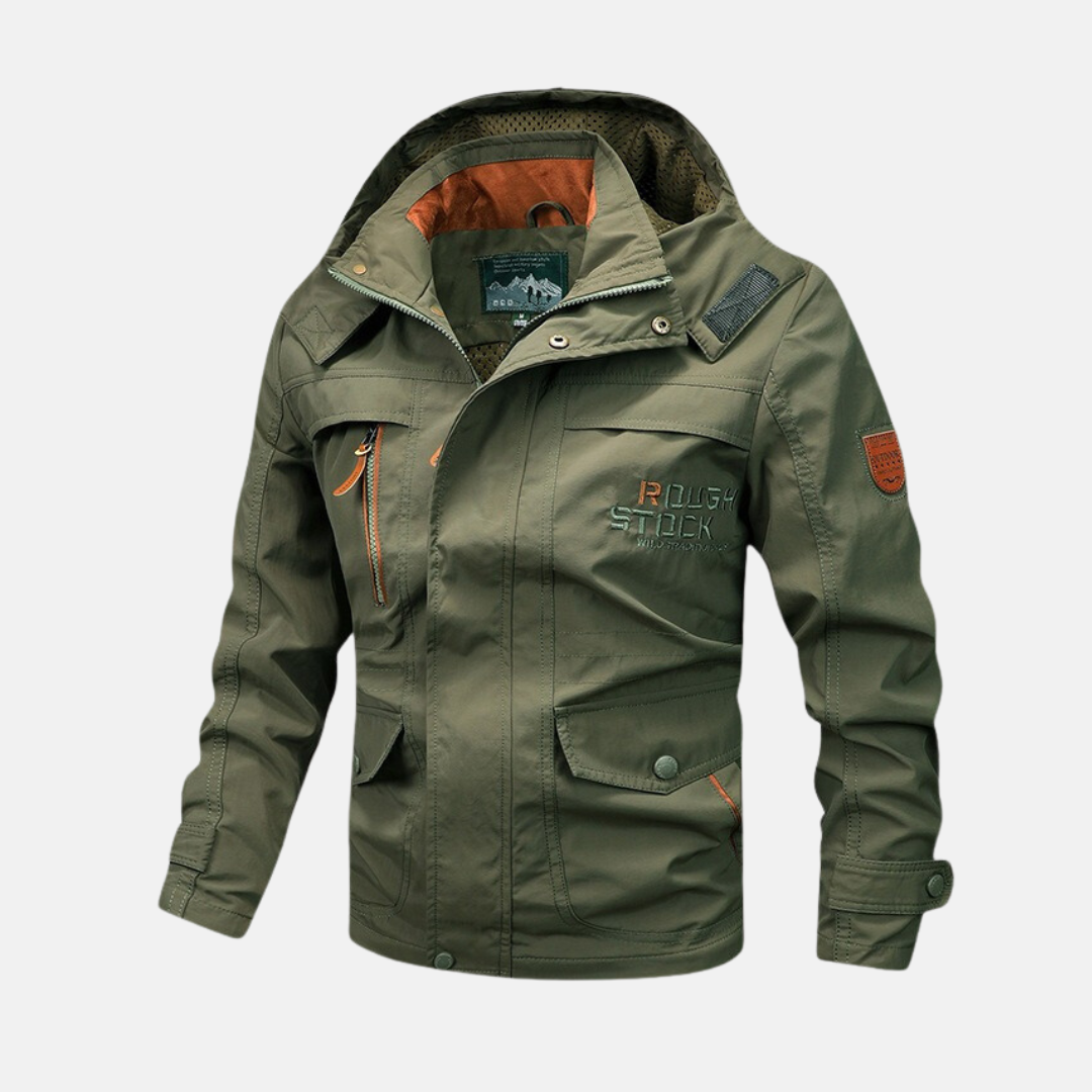 Windproof Water-Resistant Hooded Loose Fit Jacket