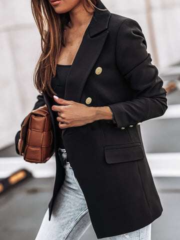 Double-Breasted Tailored Fit Blazer
