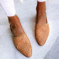 Women's Loafers – Woven Upper – Slip-On – Round Toe – Low Heel Comfort Fit