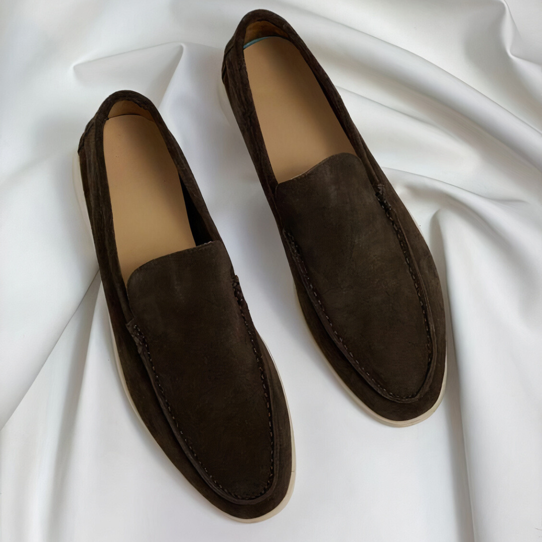 Men's Loafers - Suede Leather - Slip-on Comfort - Classic & Stylish Design