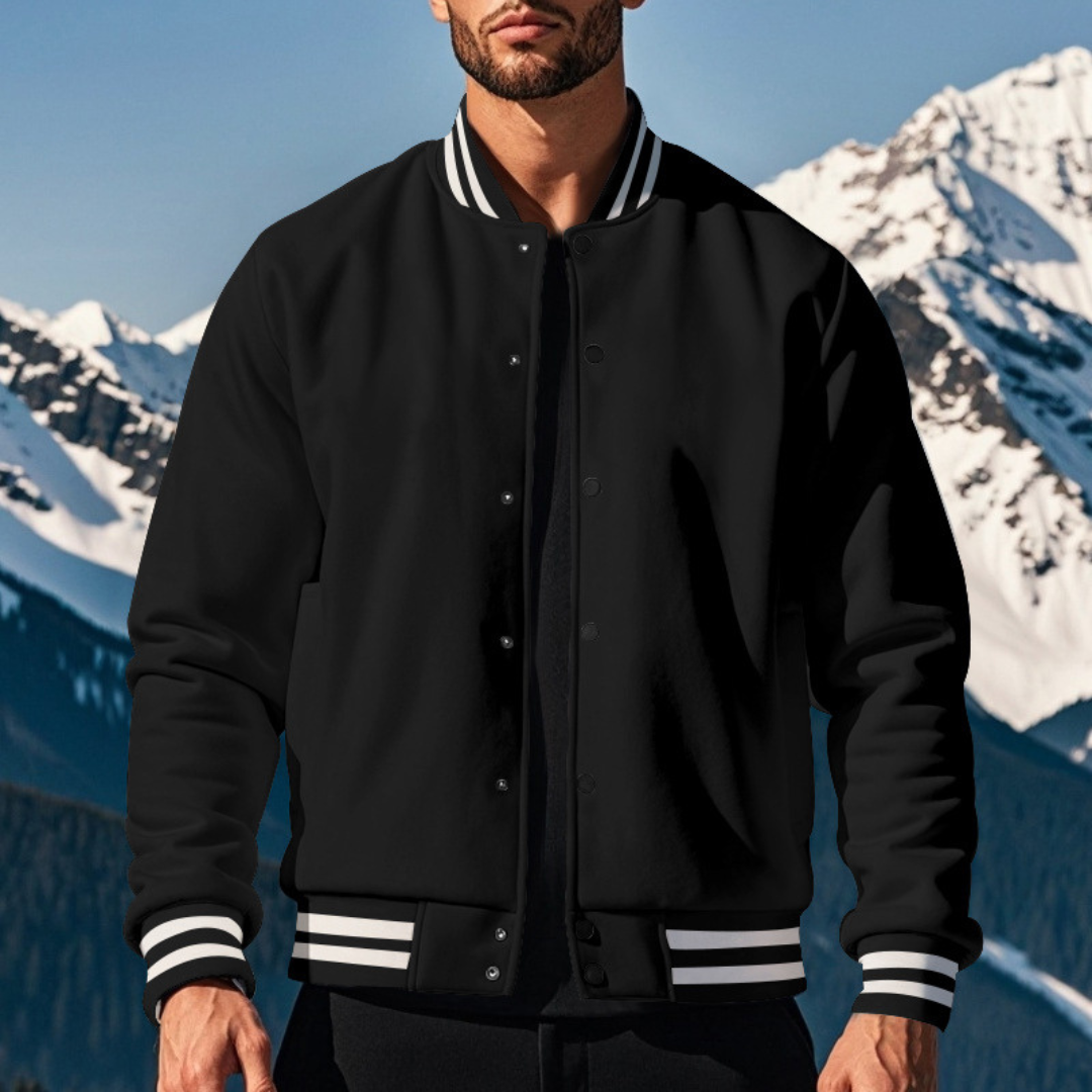 Dense Smooth Stand Collar Jacket