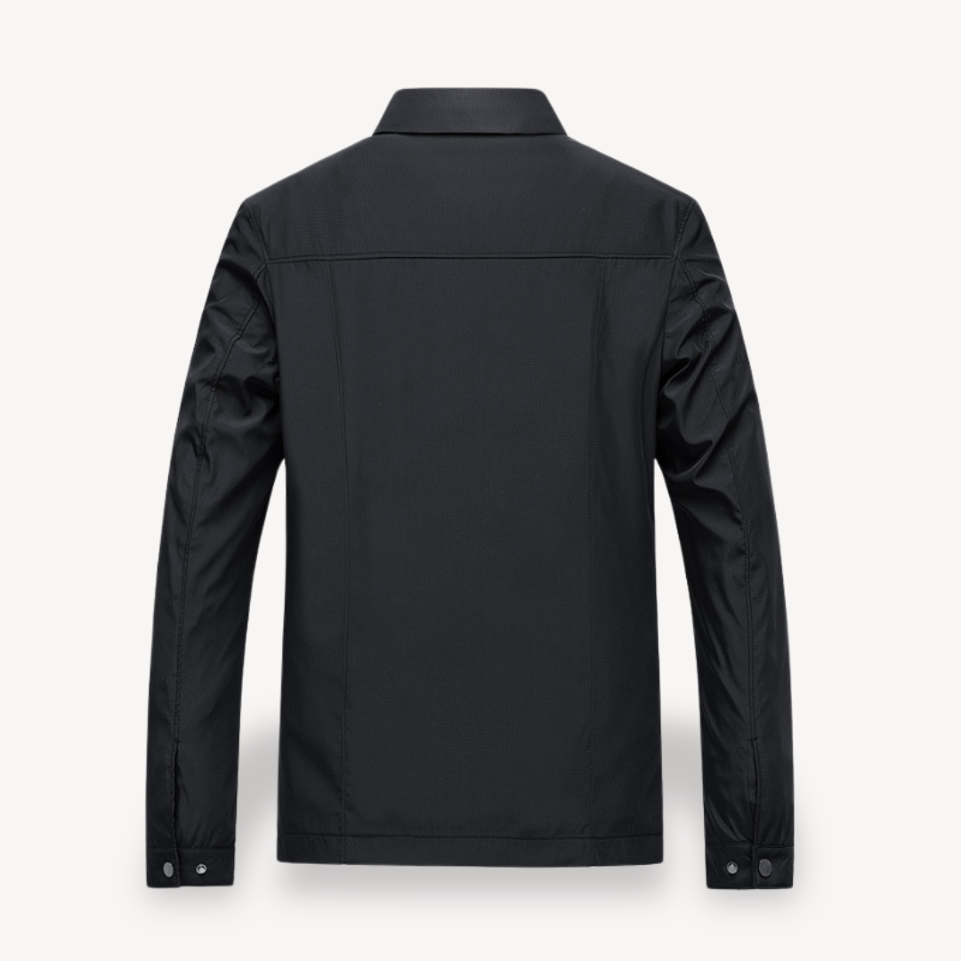 Men's Jacket – Lightweight Design – Tailored Fit – Breathable Material – Zipper Closure – Shirt Collar