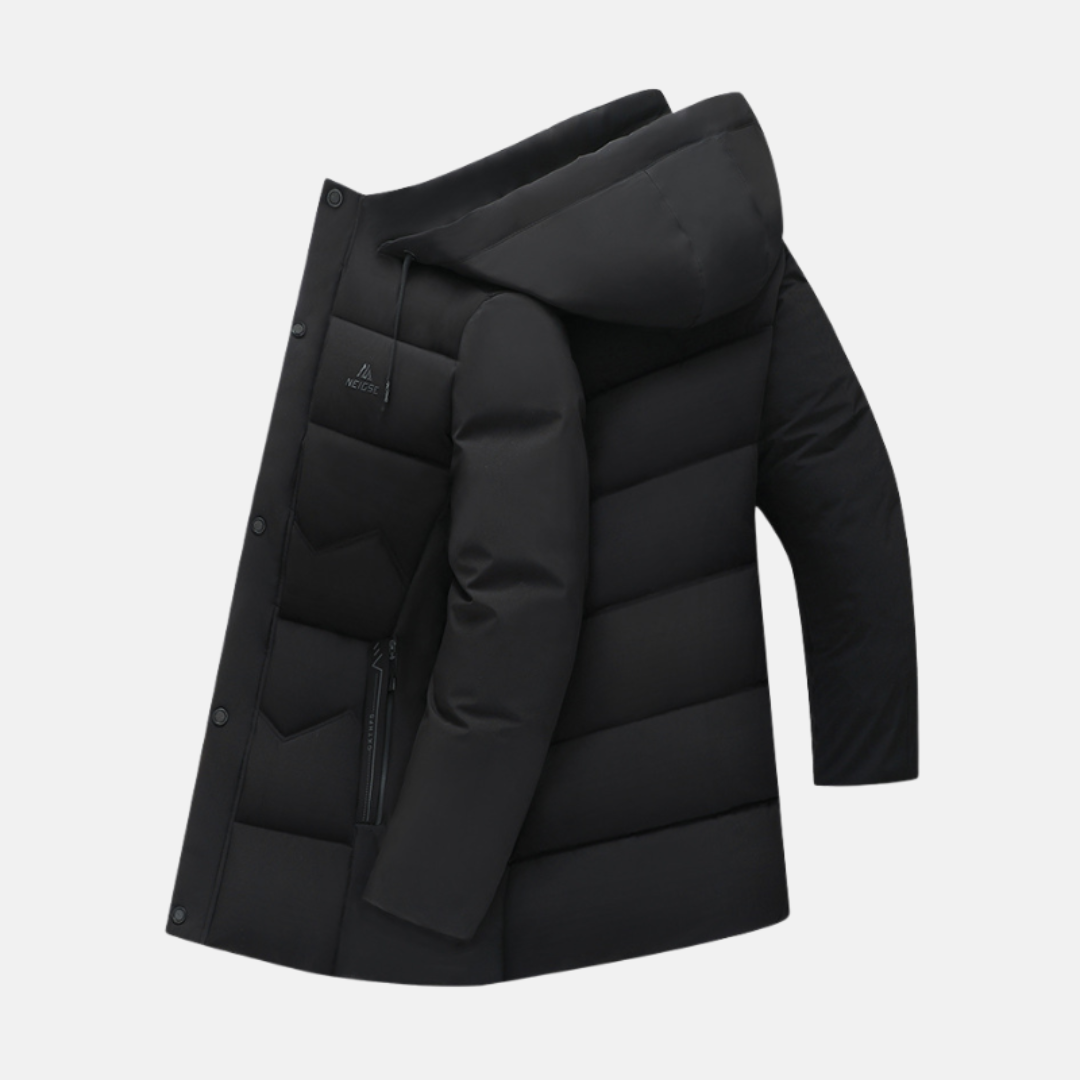 Weather Resistant Plush Lined Hooded Padded Coat