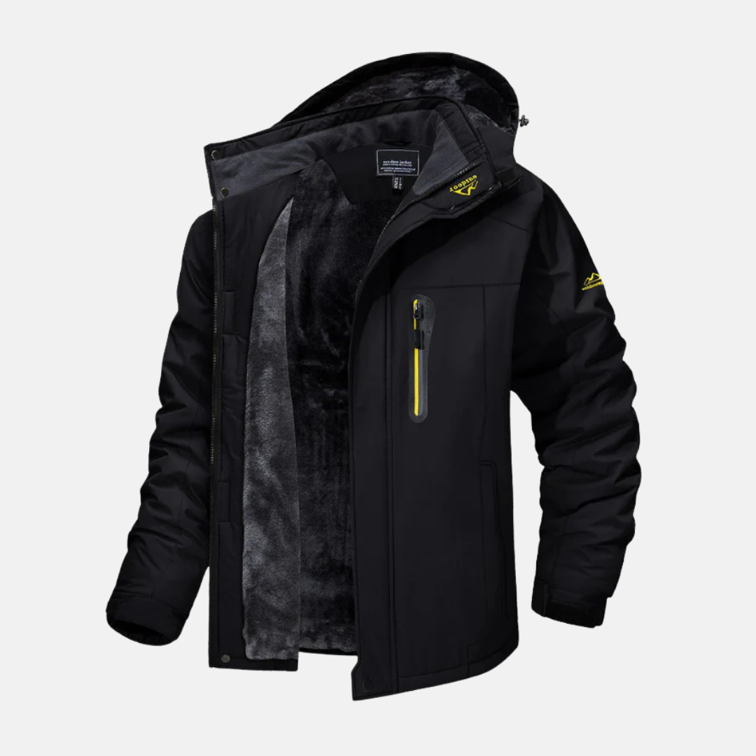 Adjustable Cuff High Stand Collar Woven Jacket