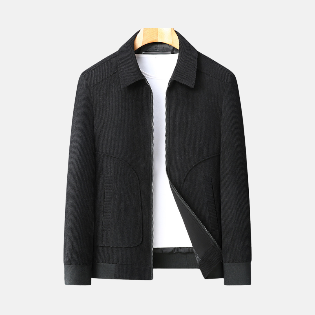 Corduroy Loose Fit Hip-Length Jacket