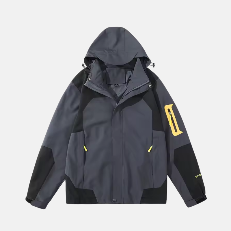 Windproof Water-Resistant Adjustable Hood Jacket