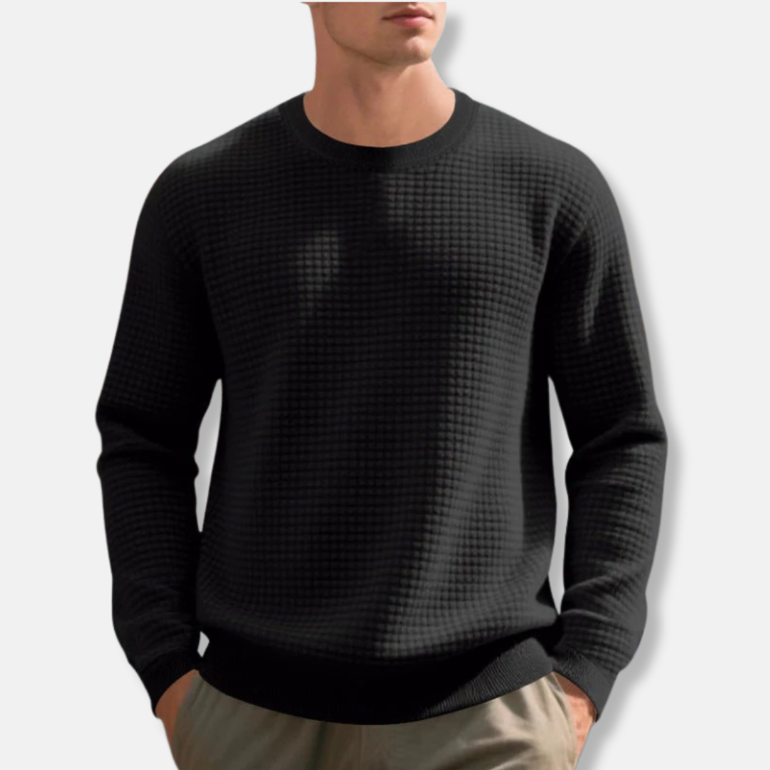 Cotton Blend Loose Fit Crew Neck Sweatshirt