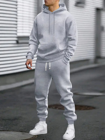 Two-Piece Relaxed Fit Cotton Blend Tracksuit Set