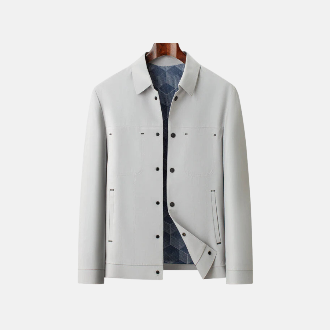 Patterned Lining Relaxed Fit Jacket
