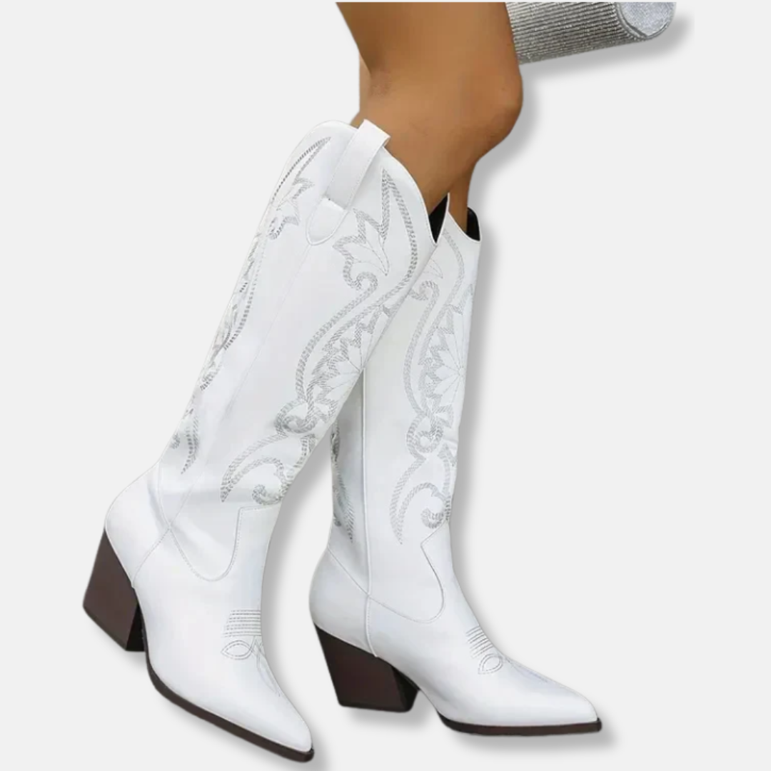 Knee High Embroidered Western Boots