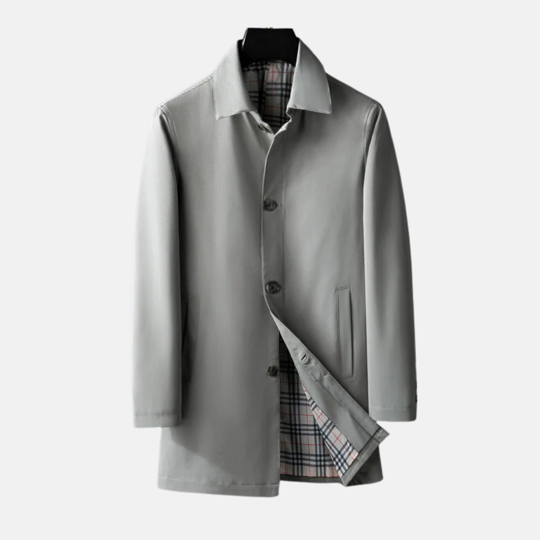 Wool Blend Tailored Fit Lined Coat