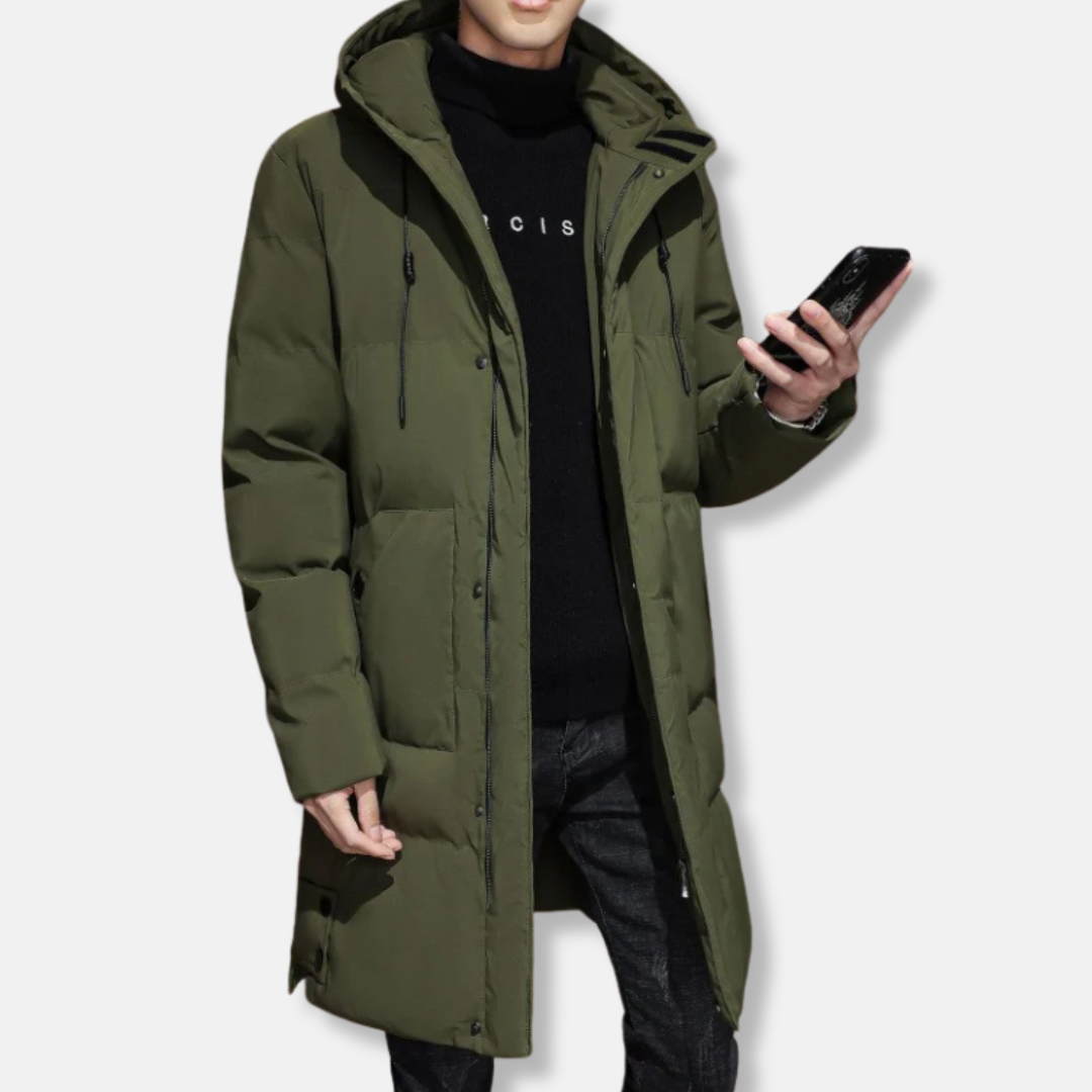 Quilted Hooded Regular Fit Long Jacket