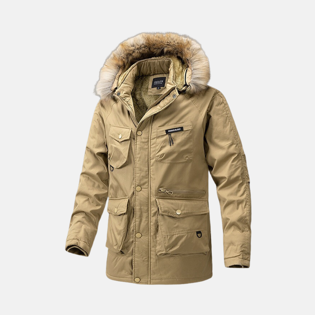Insulated Weather-Resistant Faux Fur Parka Jacket