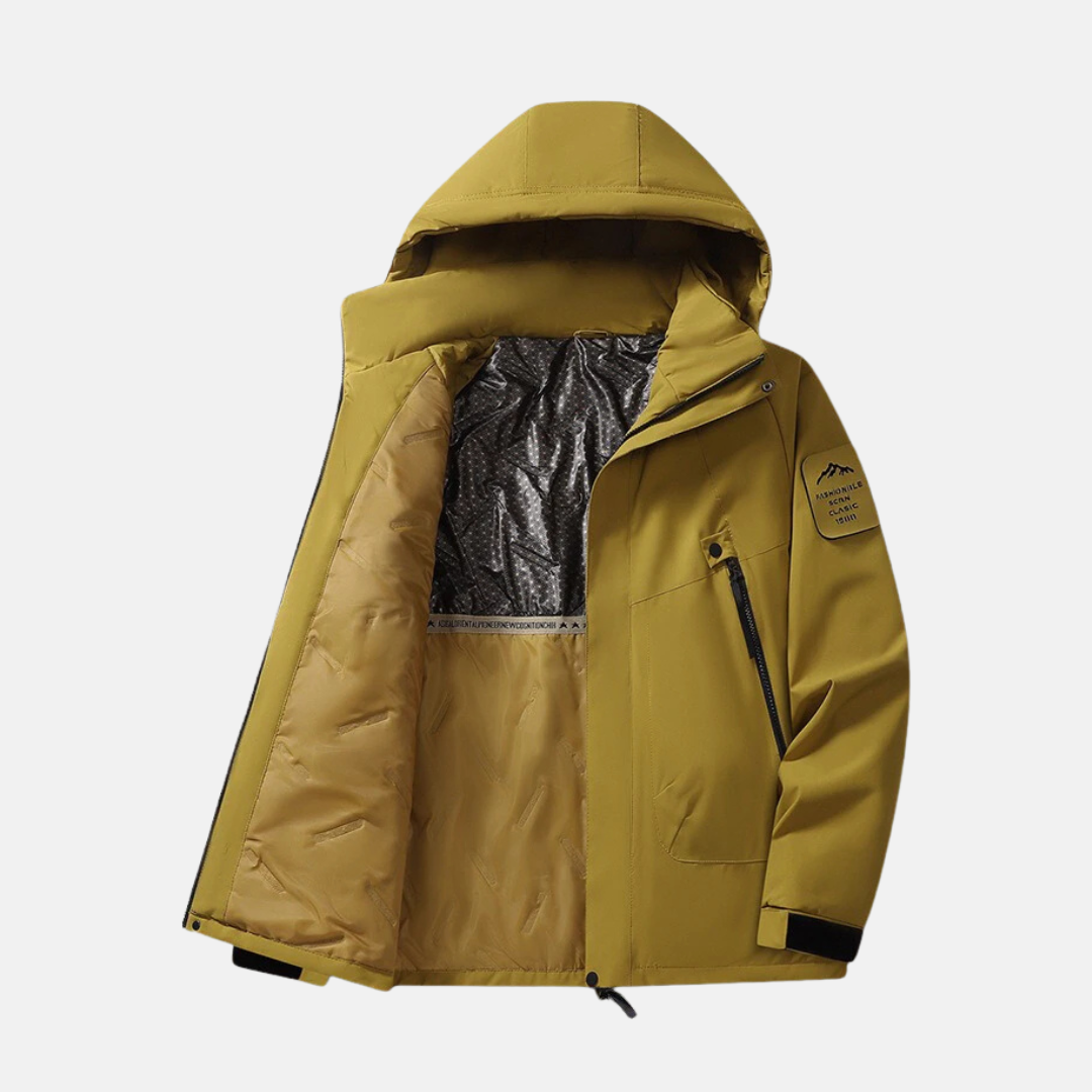 Woven Blend Hooded Hip Length Coat