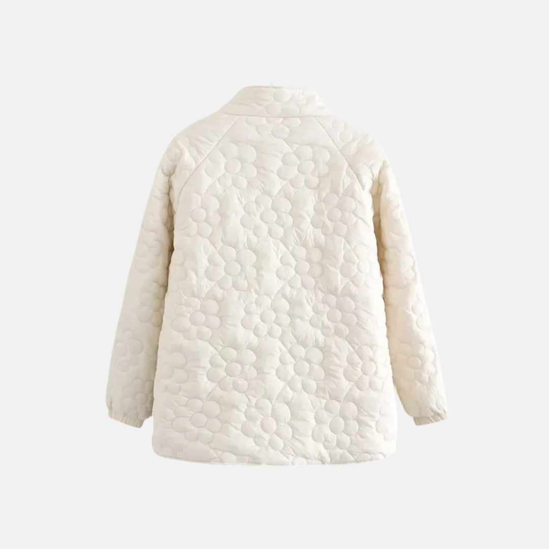 Quilted Relaxed Fit Stand Collar Jacket
