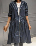 Women's Long Hoodie - Relaxed Fit - With Zipper and Front Pockets