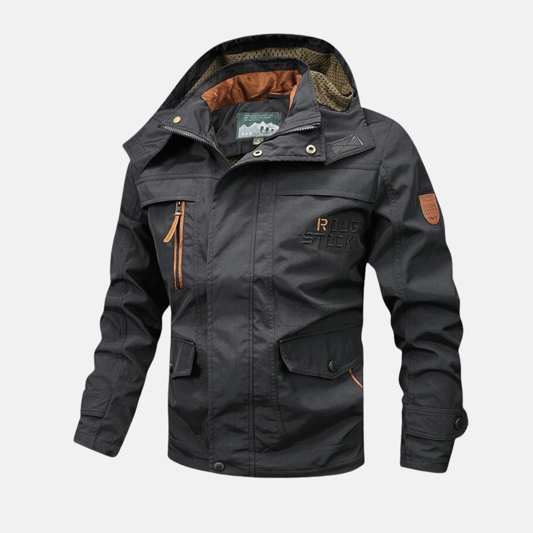 Windproof Water-Resistant Hooded Loose Fit Jacket