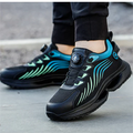 Men's Sneakers – Breathable Mesh – Adjustable Closure – Shock-Absorbing Rubber Sole