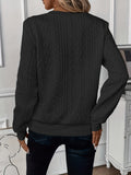 Women's Knit Sweater - Cable Knit - Zipper Collar - Long-Sleeved Comfortable Fit
