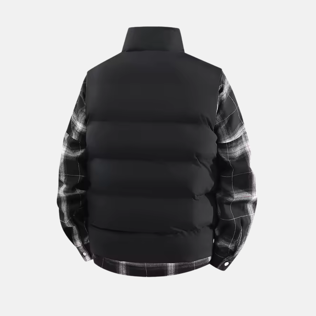 Quilted Stand Collar Regular Fit Puffer Vest