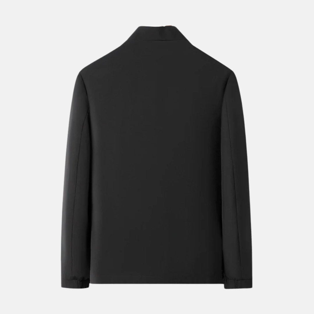 Windproof Regular Fit Stand Collar Bomber Jacket