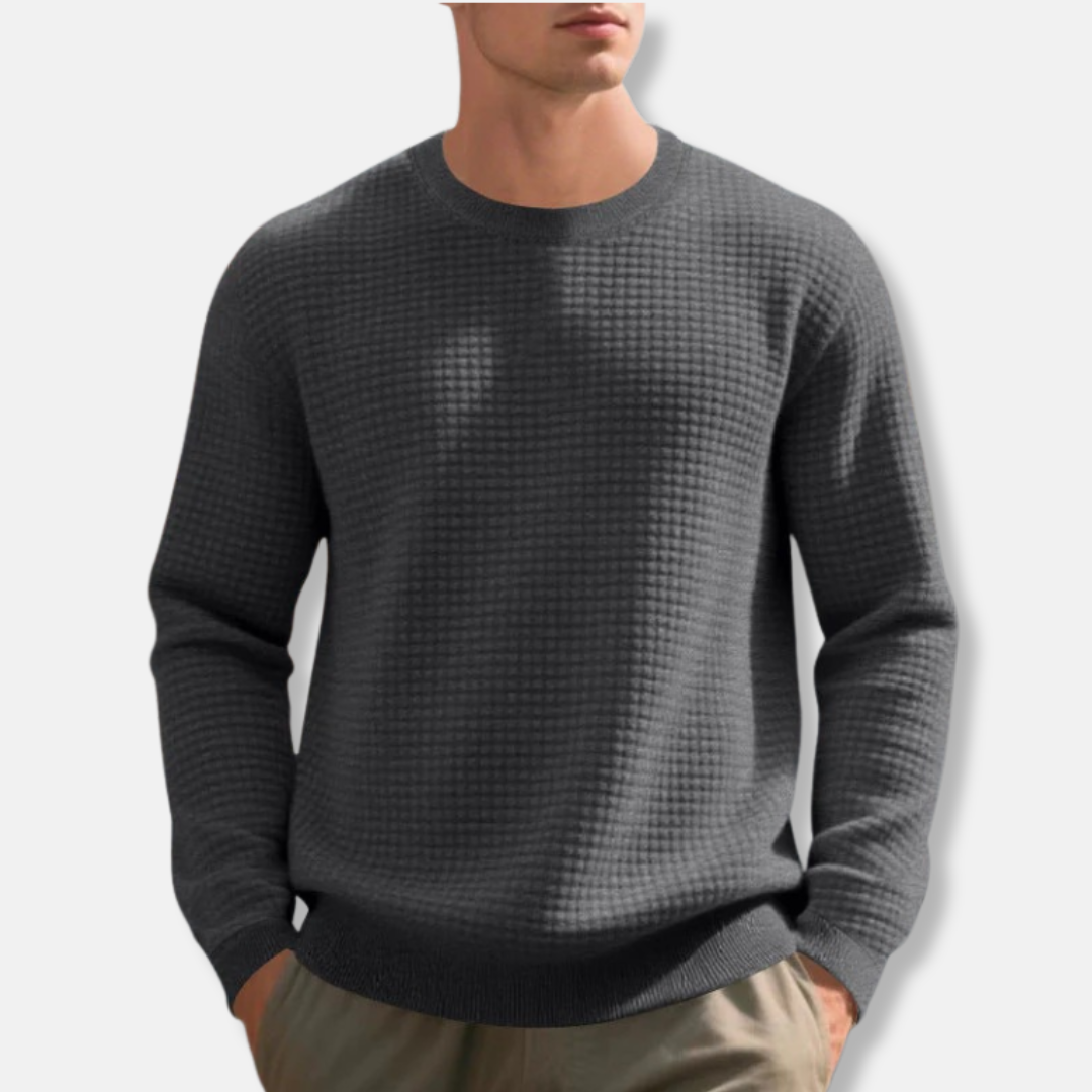Cotton Blend Loose Fit Crew Neck Sweatshirt