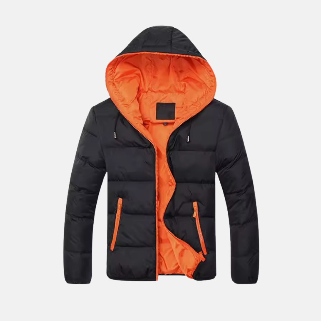 Quilted Hooded Hip Length Jacket