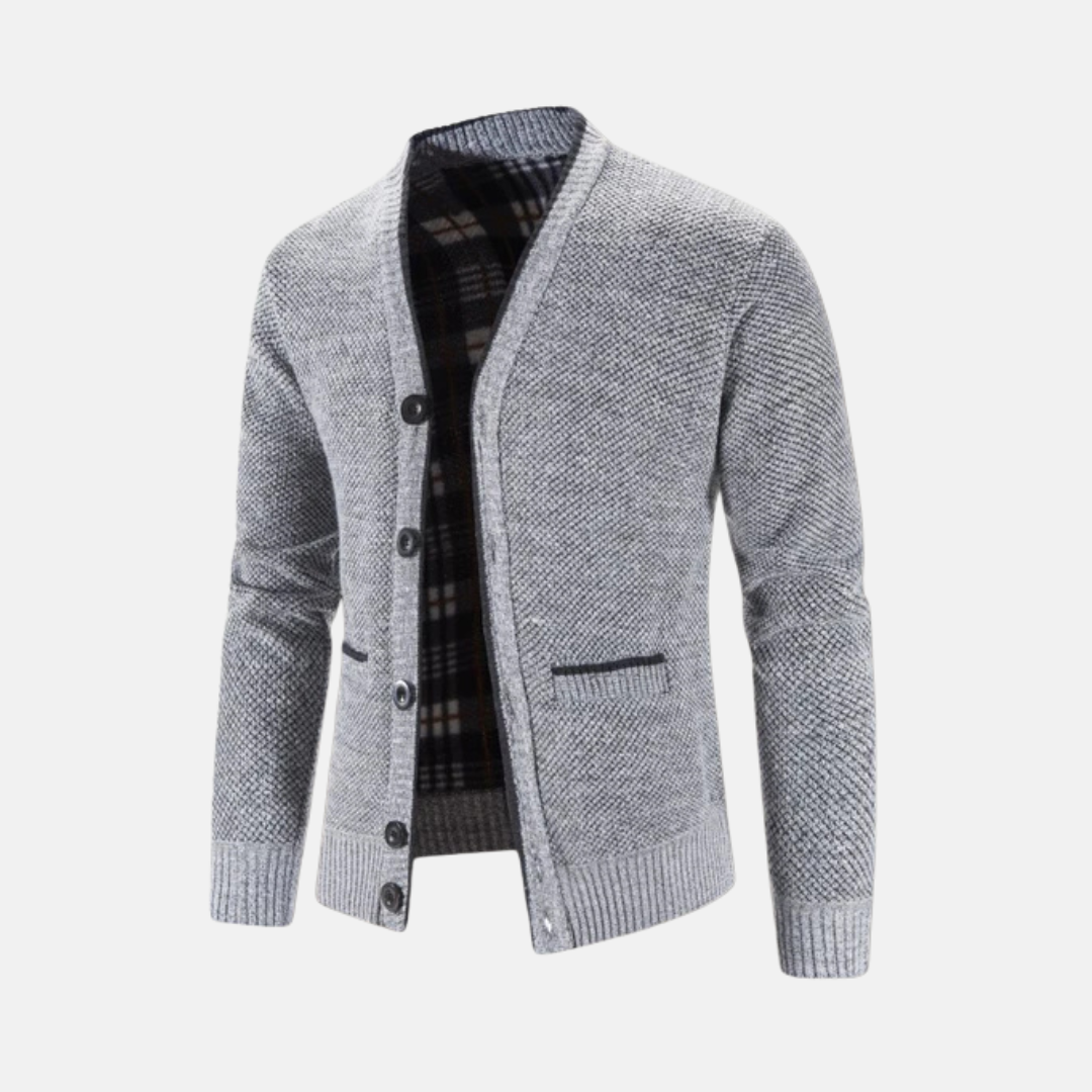 Wool Blend Slim Fit Knitted Cardigan