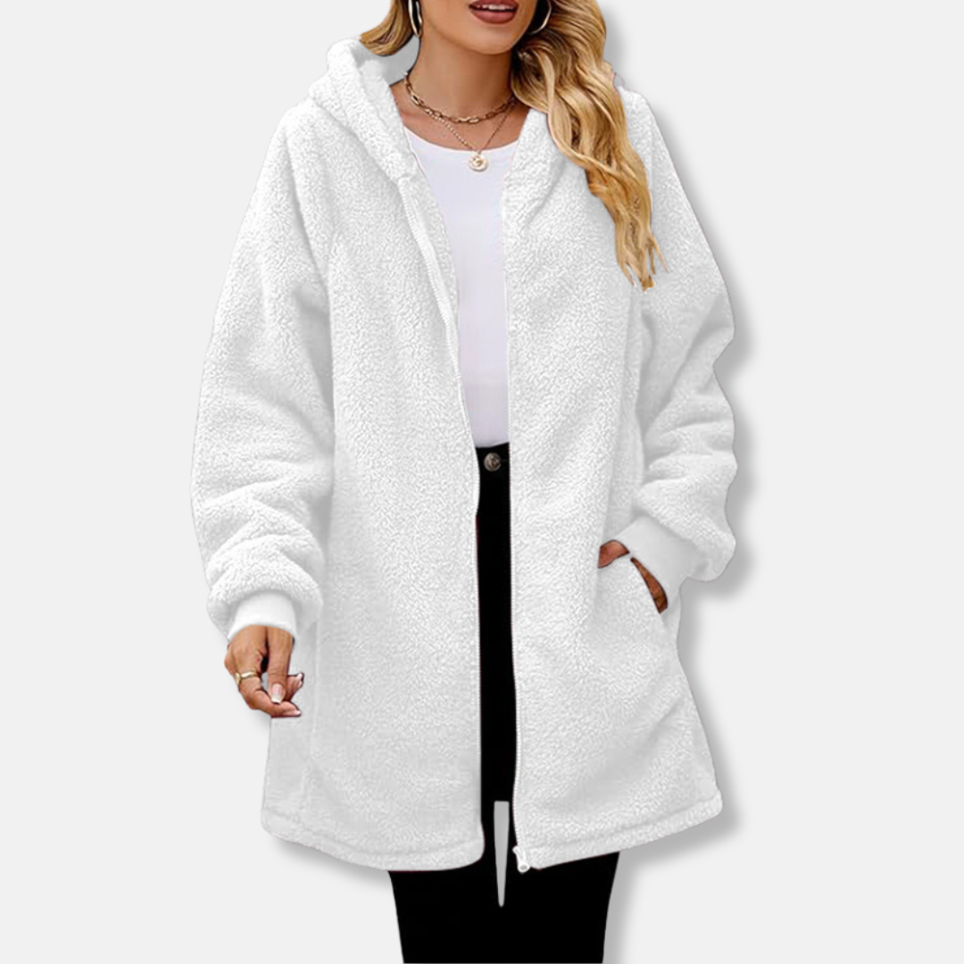 Plush Oversized Fit Hooded Jacket