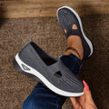 Women's Slip-On Sneakers – Breathable Knit – Cushioned Sole – Low Profile Comfort