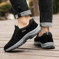 Men's Slip-on Outdoor Sneakers – Suede and Synthetic – Supportive Grip Sole – Comfort Fit