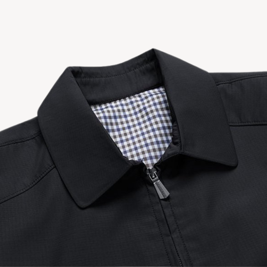 Men's Jacket – Lightweight Design – Tailored Fit – Breathable Material – Zipper Closure – Shirt Collar