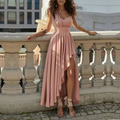 Dress for Women - Asymmetrical Evening Dress - Sweetheart Neckline - Elegant Party Look