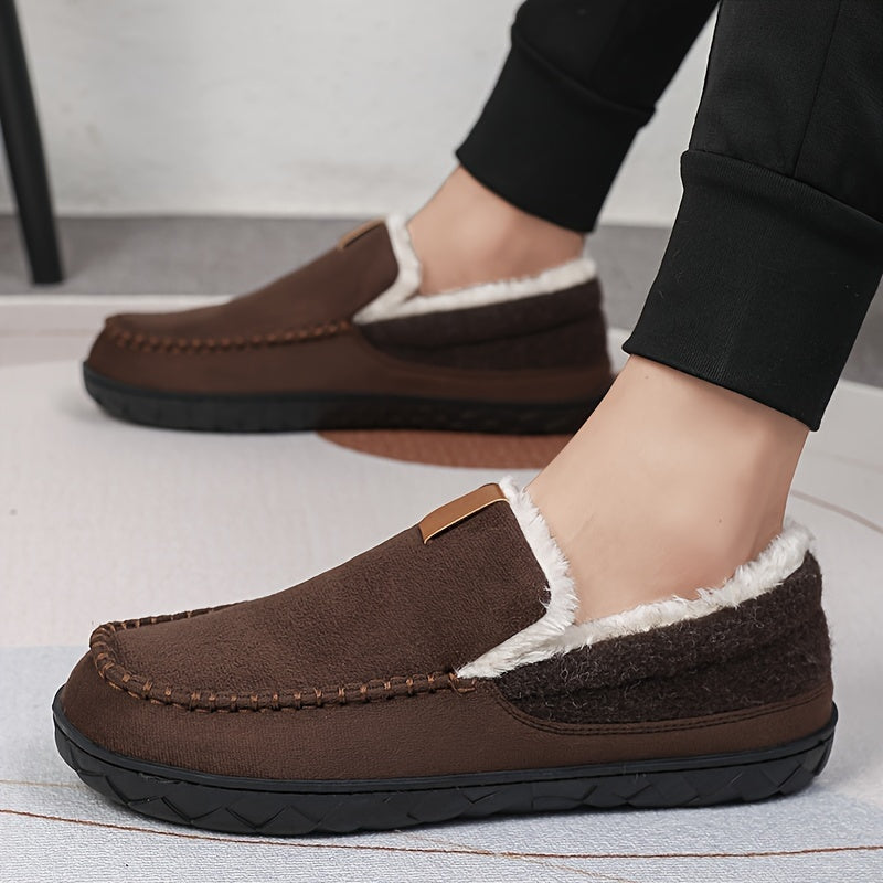Plush Faux Fur-Lined Cushioned Slip-On Loafer Moccasin