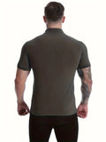 Men's Polo Shirt - Ribbed Knit - Slim Fit - Short-Sleeved - Stylish & Comfortable