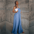 Women's Overalls in Denim - Adjustable Straps - Loose Fit - Wide Legs