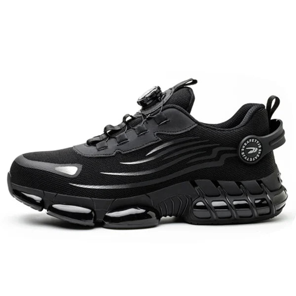 Men's Sneakers – Breathable Mesh – Adjustable Closure – Shock-Absorbing Rubber Sole