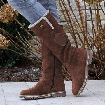Faux Fur Lined Lug Sole Mid-Calf Boots