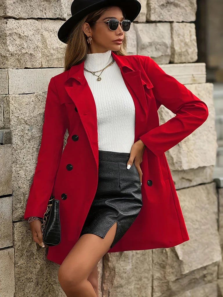 Double-Breasted Relaxed Fit Trench Coat