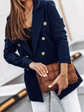 Women's Blazer – Double-Breasted – Tailored Fit – Notch Lapels – Flap Pockets