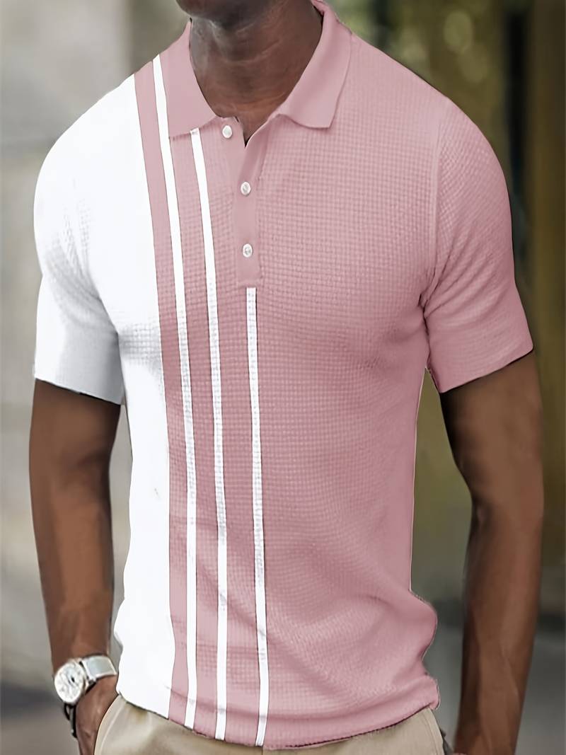 Men's Polo Shirt - Classic Collar - Short Sleeves - Breathable Lightweight Design