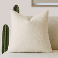 Cotton Linen Boucle Overstuffed Throw Pillow